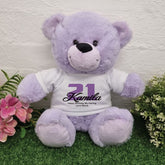 Lavender Bear 30cm 21st Birthday Personalised Shirt