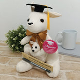 Signature Kangaroo with Graduation Hat and Personalised Badge – Graduation Personalised