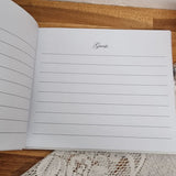 Personalised Guest Book White with Silver Hearts 22x19.5cm – 90th Birthday