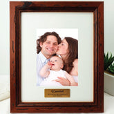 God Parents Personalised Mahogany Timber Photo Frame