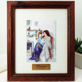 God Mother Personalised Mahogany Timber Photo Frame