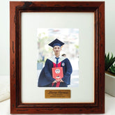 Personalised Mahogany Timber Graduation Photo Frame