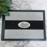 Graduation Personalised Black & Silver Glitter Guest Book with Custom Plaque