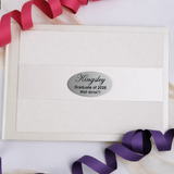 Personalised Cream Glitter Graduation Guest Book with Custom Plaque