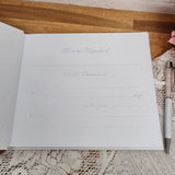 Personalised Guest Book White with Butterflys 22x19.5cm – 16th Birthday