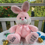 40cm Easter Bunny Plush Toy with Personalised Message on Feet