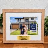 Personalised Natural Timber New Home Photo Frame