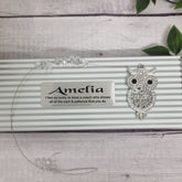 Personalised Owl Suncatcher with Diamonte – Coach