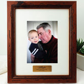Poppa Personalised Mahogany Timber Photo Frame