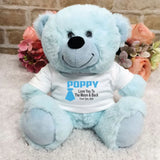 Light Blue Bear 23cm for Pop with Message on Shirt