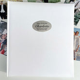 White Glamour Album 500 Photos with Personalised Plaque