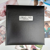 Black Glamour Album 200 Photos 30x25cm Naming Day Inscription Plaque