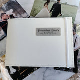 Grandma's White Brag Book 5x7 with Personalised Plaque