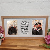 Graduation Gallery Photo Frame Typography Print 4x6 Natural Wood