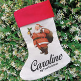 Christmas Stocking – Personalised Santa with Gift Sack Design