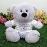 Get Well Soon Lavender Bear 23cm with Personalised Shirt