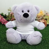 Get Well Soon Lavender Bear 23cm with Personalised Shirt