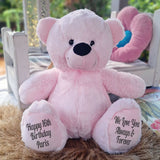 16th Birthday Light Pink 40cm Bear – Personalised Feet