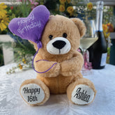 25cm Happy Birthday Balloon Bear – 16th Birthday Message on Feet