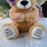 25cm Happy Birthday Balloon Bear – 70th Birthday Personalised Feet Message