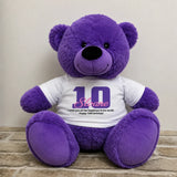 Purple Bear 30cm 10th Birthday Personalised Shirt