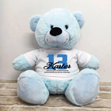 Personalised 40cm Light Blue Bear 13th Birthday Shirt