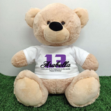 Personalised 40cm Beige Bear 13th Birthday