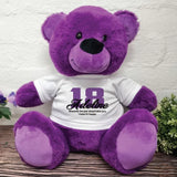 Purple Bear 30cm 18th Birthday Personalised Shirt