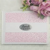 18th Birthday Personalised White Pink Pebble Guest Book with Custom Plaque