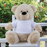 40cm Memorial Zipper Bear with Personalised Photo, Message & Recordable Heart