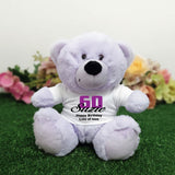 60th Birthday Personalised Lavender Teddy Bear 23cm