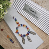 Personalised Chakra Gemstone Suncatcher – Baby Boy
