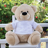 Personalised 40cm Beige Plush Bear 18th Birthday Message Shirt