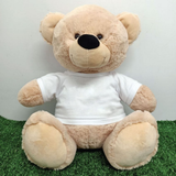 Personalised 40cm Beige Bear 50th Birthday Shirt