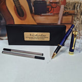 Personalised Cobalt Blue Ballpoint Pen Set for Teacher