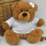 Brown Bear 23cm for Pop with Message on Shirt