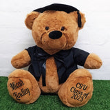 40cm Brown Bear Graduation Bear with Personalised Message on Feet