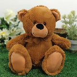 40cm Brown Bear Baby New Born Personalised Message on Feet