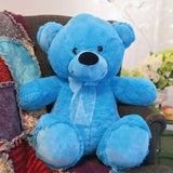 Bright Blue Bear 40cm Baptism Message on Feet