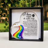 Pet Memorial Rainbow Bridge Heart Acrylic Gift Box Personalised