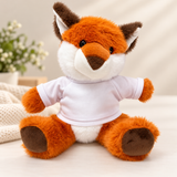 Graduation – 20cm seated Personalised Fox with Printed T-Shirt
