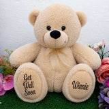 Get Well Soon 30cm Beige Bear with Personalised on Feet