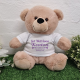 Beige Bear 30cm Get Well Soon Personalised Shirt