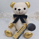Personalised Birthday Signature Bear with Gold Ears and Feet