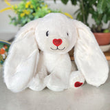 Baptism White Bunny Love Plush 22cm with Personalised Ears