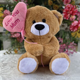 Love Mum Balloon Bear 25cm Mothers Day Personalised on Feet