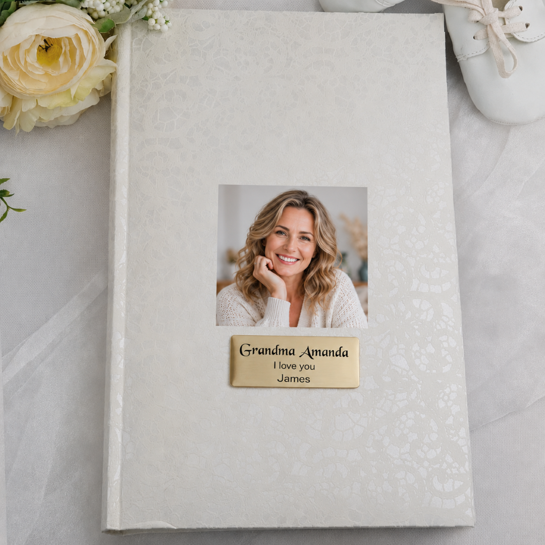Personalised Grandma Photo Album – Lace Glamour 300 Photo Album