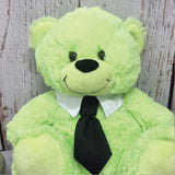30cm Lime Bear with Black Tie Page Boy Message on Feet