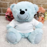 Get Well Soon Light Blue Bear 23cm with Personalised Shirt