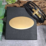 13th Birthday Gold Cross Stacked Bracelet Gift Box with Plaque